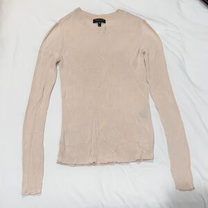 Rag & Bone Soft Beige cream ribbed Long Sleeve Top xs